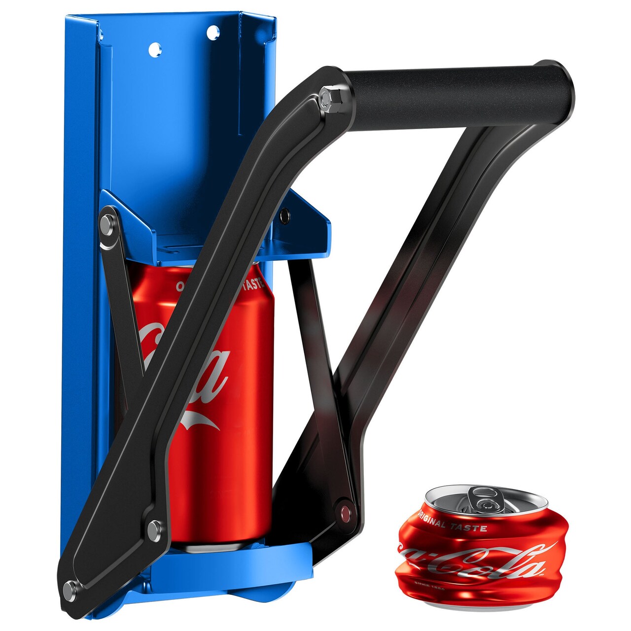 Can Crushers for Recycling - Heavy Duty Aluminum Can Crusher Wall Mounted - Soda and Beer Can Smasher with Bottle Opener - For 12 and 16 oz. Cans